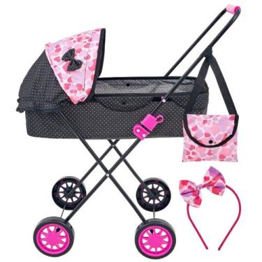 Imagem de Carrinho de Boneca Veneza 79 CM Alt Bebe Reborn Milan Luxo - SAG TOYS,