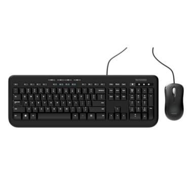 Imagem de Incase Combo de teclado e mouse 600 para desktop com fio – projetado pela Microsoft – quatro teclas de atalho, teclado resistente a derramamentos, teclas de toque silencioso, mouse óptico, mouse