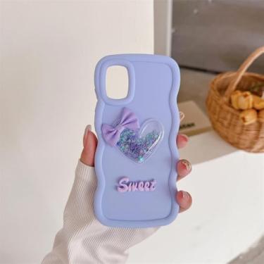 Imagem de Bonito areia movediça amor coração onda quadro caso de telefone para oneplus 11r ace2 12 12r ace3 nordn30 capa à prova de choque, roxo, para oneplus 12