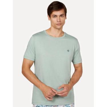 Imagem de Camiseta Dudalina Masculina Ultrasoft Pima Cotton Logo Verde Claro, M/