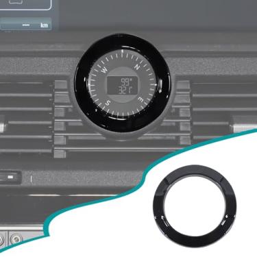 Imagem de Hudiriy Anel de Cronômetro de Círculo de Bússola de Carro ABS Interior Decorativo Compatível com Ineos Grenadier 2020-2025 Painel Central Ar Condicionado Tomada Acessórios de Tampa de Bússola (Estilo