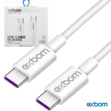 Imagem de Cabo PD Usb Tipo C para Usb Tipo C 12 Watts com 1 Metro 03434 Exbom