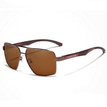 Imagem de Óculos De Sol Masculino Design Alumínio Lente Espelho Polarizada Uv400