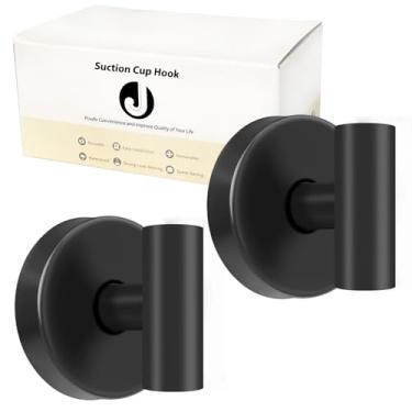 Imagem de EASETROL Ganchos de ventosa para janela de vidro, ganchos de chuveiro para banheiros, cabide de guirlanda resistente na porta, gancho de toalha sem broca na parede lisa para pendurar roupa de banho