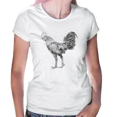 Imagem de Baby Look Galo Desenho - Foca na Moda, Branco, P