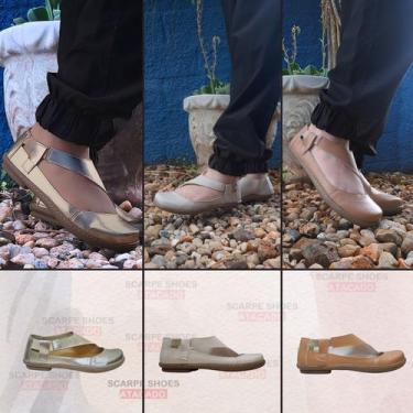 Imagem de Kit 3 Sapatilhas Boneca Sintético Dourada/Creme/Antique - Scarpe Shoes