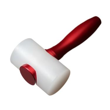 Imagem de Fancyes Hammer de escultura em couro, alça de alumínio profissional para artesanato de couro artesanal de nylon martelo t cabeçalhe martelo, Alça Vermelha