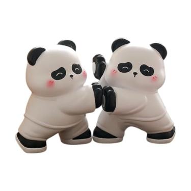 Imagem de Kuntesetty 2x PANDA LIVRO ENDIDA a RESIM de DIREITO PESADO de ARNAMENTO de DESPENDÊNCIA Organizador de desktop Book Stand estátua para, Arquivo CD CD, Office