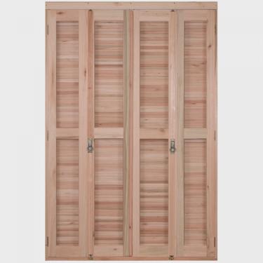 Imagem de Porta de Madeira Balcão Pantográfica 213x150cm com Batente de 14cm ewk 466 Rondosul