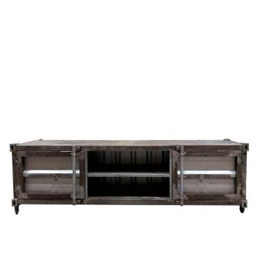 Imagem de Rack para Tv Newark Estilo Industrial Em Ferro Cinza 150cm