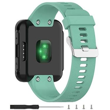 Imagem de Meifox Compatível com pulseira Garmin Forerunner 35, pulseiras de substituição de silicone Solf para relógio Garmin Forerunner 35 (azul-petróleo 1)