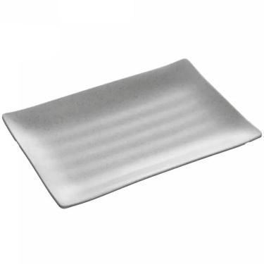 Imagem de Travessa Retangular Melamina Sushi Sashimi 24,5x16,5cm Comida Japonesa Lyor Granilite