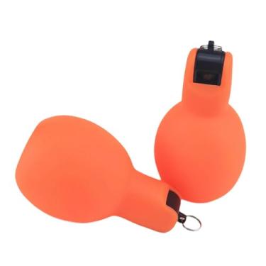 Imagem de YIJU Asobio de aperto de mão 2x, apito esportivo portátil, prático, Treinando assobia o apito para o futebol de basquete, Laranja