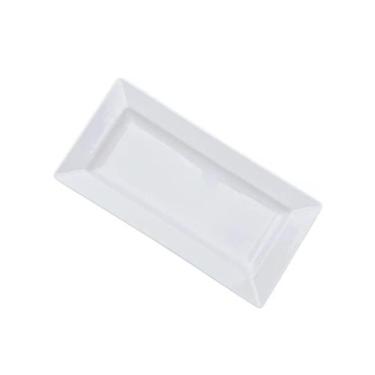 Imagem de Travessa Retangular 44x22cm Buffet Salada Melamina Bestfer, BRANCO, 44
