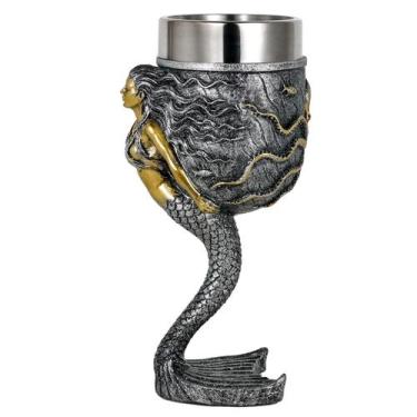 Imagem de Taça de vinho alikiki Fantasy Mermaid Octopus 200ml de aço inoxidável