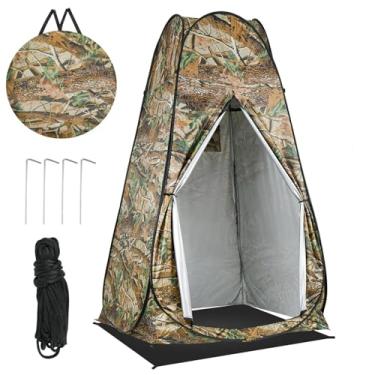 Imagem de UMIKOOL DIRECT Tenda de chuveiro pop-up de privacidade, trocador portátil para acampamento, praia, banheiro, vestiário, abrigo de sol com janela com bolsa de transporte