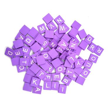Imagem de 100 Unidades Letras Para Decoração De Parede Adereços Cartas Para Artesanato Misturar Ladrilhos Letras De Vinil Cartas De Charcutaria Madera Madeira Pré Roxo Bambu Casamento