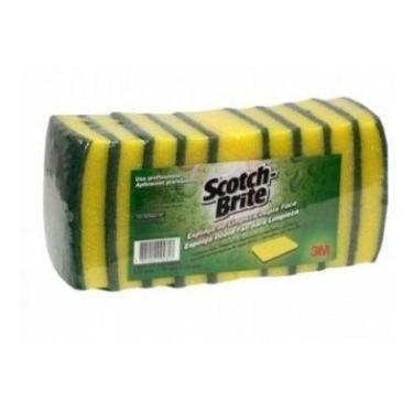 Imagem de Esponja Dupla Face Verde A Amarela 3m Scotch-brite 10un
