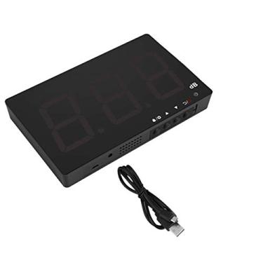 Imagem de Zaweliyo LCD Digital Som Medidor de Parede Testador de Ruído Pendurado para Escritório, Fábrica Super Grande Exibição USB Alimentada