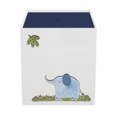 Imagem de Lixeira Kit Higiene MDF com Tampa Quarto Bebê Safari Zoo - Neném na Nu