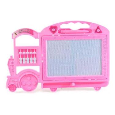 Imagem de Lousa Mágica Tela Magnética Quadro Carimbo Abaco Desenhar Rs Cor Rosa 