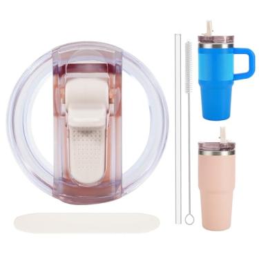 Imagem de Tampa de substituição à prova de vazamento com canudo - Apto para Stanley ProTour Quencher e Quencher H2.0 copo de 397 g (café, 400 ml)