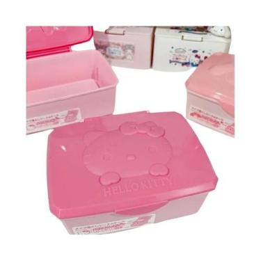 Imagem de Kawaii Hello Kitty My Melody Cotonetes Almofadas Caixa De Armazenament