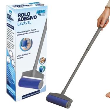 Imagem de Rolo adesivo tira pelos reutilizável lavável tamanho grande pet roupas