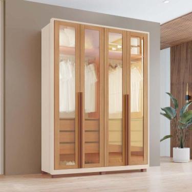 Imagem de Guarda-Roupas Reflecta 100% MDF Tuboarte 4 Portas 6 Gavetas c/ Kit de 