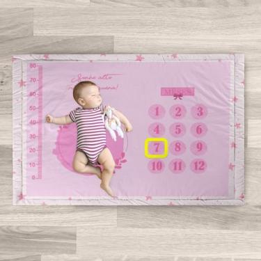 Imagem de Tapete Mesversario Cenário Para Foto Sonhe Alto Rosa 100% Algodão - ko