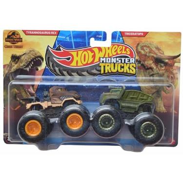 Imagem de Hot Wheels Monster Trucks Tyrannosaurus Rex vs Triceratops, Demolition Doubles 1:64 Scale die cast