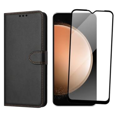 Imagem de Capa Carteira Para Galaxy S23 Plus Capinha Flip Case + Película de Vidro Temperado 3D