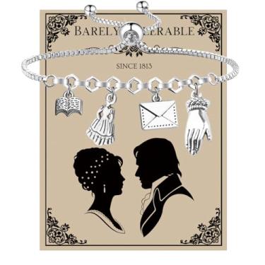 Imagem de SEIRAA Pulseira inspirada na literatura Elizabeth & Darcy Gifts Barely Tolerable Gifts Joias Pemberley, Large, Aço inoxidável, Sem Pedra Preciosa
