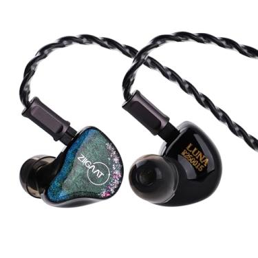 Imagem de Linsoul ZiiGaat Luna 6BA HiFi in Ear Monitor, Studio Monitor e Fones de ouvido IEM de desempenho de palco com resposta rápida, amplo palco sonoro e clareza de referência, cabo OFC banhado a prata