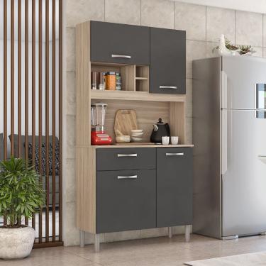 Imagem de Cozinha Compacta Malta Avena Touch Grafito Demóbile