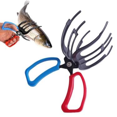 Imagem de YINTRAX Pegador de peixe de 3 garras, braçadeira de controle de alicate de peixe de metal, aderência segura em diversos peixes de água doce, para entusiastas de equipamentos de pesca