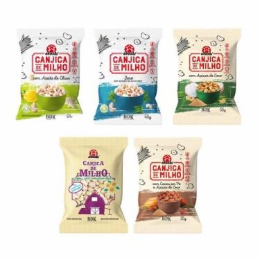 Imagem de Kit 5 Canjicas Okoshi: Sal, Açúcar Coco, Cacau, Zero, eite