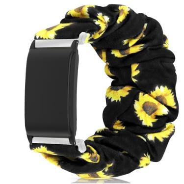 Imagem de Lamshaw Compatível com pulseiras WHOOP PEAK com capa, pulseiras elásticas elásticas de tecido, lindas pulseiras de substituição compatíveis com WHOOP 5.0 PEAK, LIFE MG, One, 4.0, 3.0 (girassol)