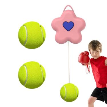Imagem de Bola de rebote de parede de tênis, bola de rebote de treinador de tênis de parede, Bola de rebote sem perfuração com altura ajustável, Rebote elástico de parede para treinador de tênis para família, a