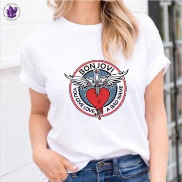 Imagem de Camiseta Banda Rock Bon Jovi You Give Love a Bad Name - Mina Store, Br