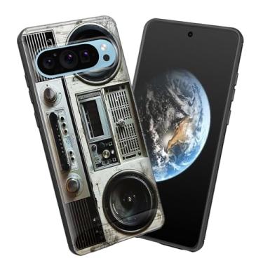 Imagem de smauncucn Capa para Google Pixel 10/10 Pro 6,3 polegadas 2025, capa protetora antiderrapante de TPU macio, fina, moderna, anti-impressão digital, capa protetora para celular, retrô Boombox