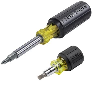 Imagem de Klein Tools Conjunto de chaves de fenda 80027, chave de fenda multibit 11 em 1, chave de fenda 6 em 1, Phillips, ranhurado, quadrado, pontas Torx, 2 peças