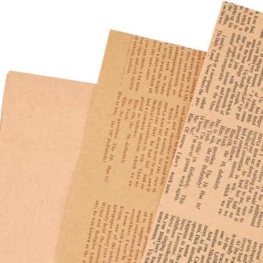 Imagem de SOFPLATE 20 folhas 70 x 40 cm papel de seda para impressão de jornal, vintage, papel de embrulho, palavras, retângulo, retrô, presente, lençóis, acessórios para presentes de aniversário, casamento