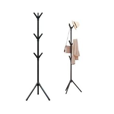 Imagem de Mancebo Cabideiro Chão Arara de Roupas com Ganchos Organizador para Roupas Bolsa Casaco (COR)