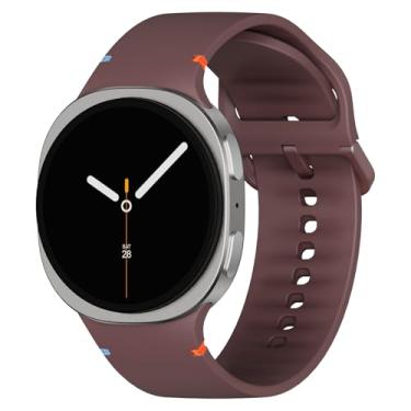 Imagem de Pulseiras esportivas compatíveis com Samsung Galaxy Watch 8/8 Classic, sem lacunas, de silicone macio com um clique, pulseira de substituição para Galaxy Watch 8 40 de 44 mm/8 Classic de 46 mm