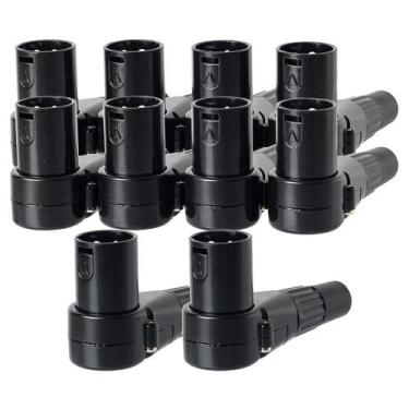 Imagem de Kit com 10 PLug Conector XLR 90º Graus Cachimbo Macho - CIRILO CABOS