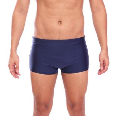 Imagem de Sunga Boxer Masculina Liso Moda Praia Verão Marinho - Areia Tropical, 