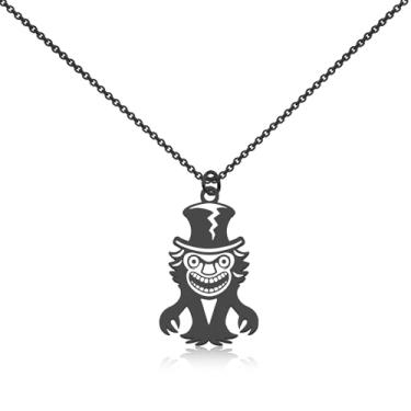 Imagem de WUSUANED Colar com personagem de terror, joia inspirada em filmes de terror, presente de filme de terror para fãs, Large, Aço inoxidável, Sem Pedra Preciosa