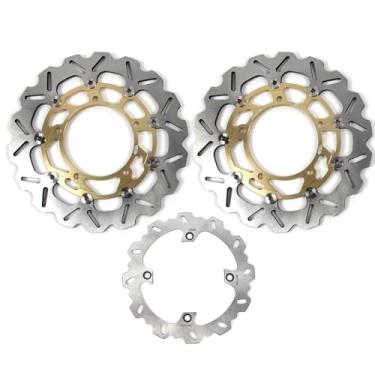 Imagem de Arashi Discos de freio dianteiros traseiros rotores para Suzuki DL650 Vstorm 650 ABS 2007-2023, DL V-STROM 650 XT ABS 2015-2019, peças de reposição de motocicleta douradas