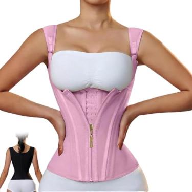 Imagem de Cinta Modeladora De Cintura Para Mulheres, Cinta Esportiva De Controle De Barriga, Modeladora De Treino Com Alça De Ombro Ajustável, Skin, S